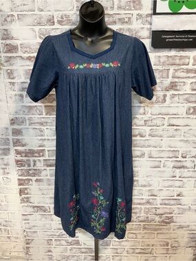 Vintage Anthony richards Navy Denim Dress large